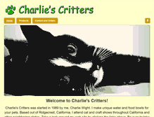 Tablet Screenshot of charliescritters.com
